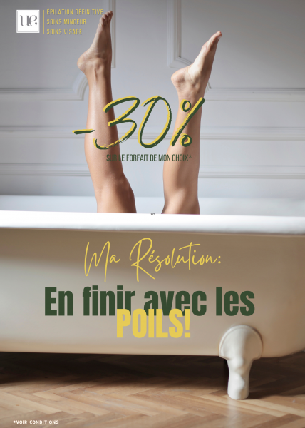 Profitez de -30% sur l'épilation définitive tout le mois de janvier sur Annecy